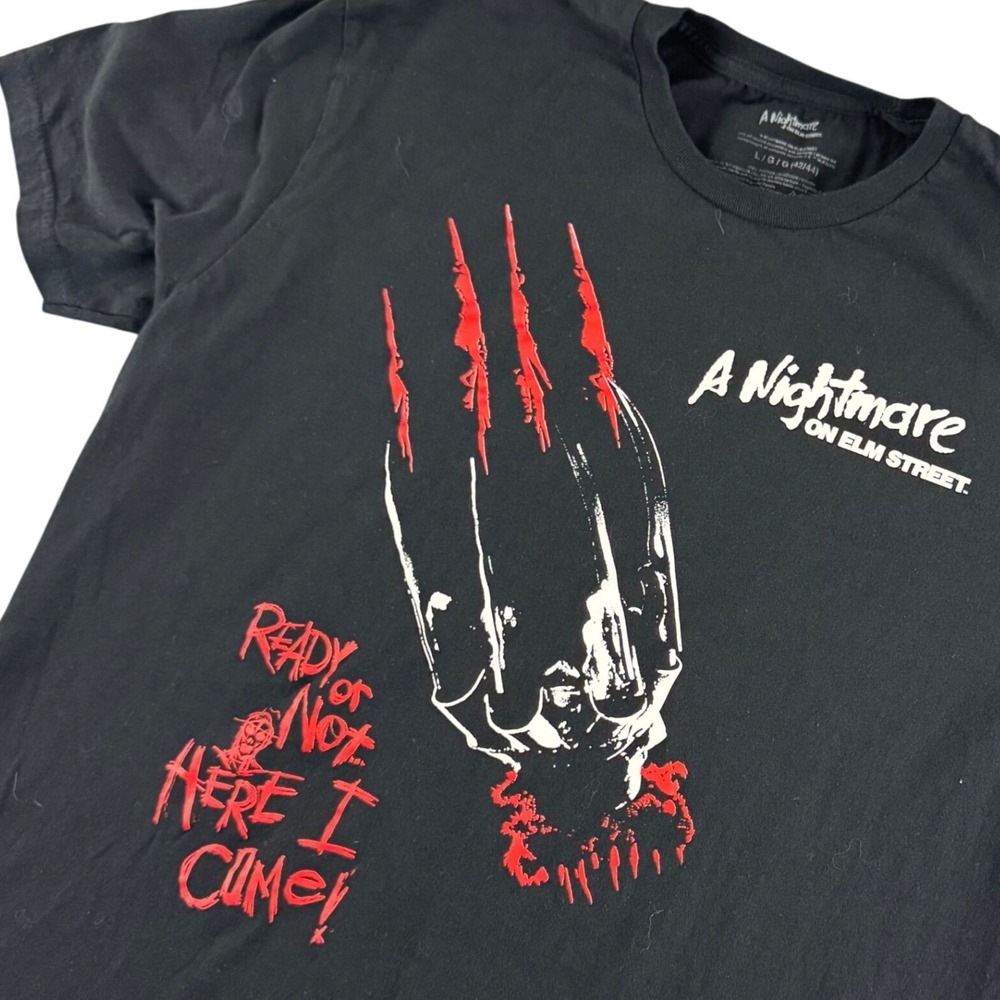 A‎ Nightmare on Elm Street Graphic Print T-Shirt Freddy Krueger Large